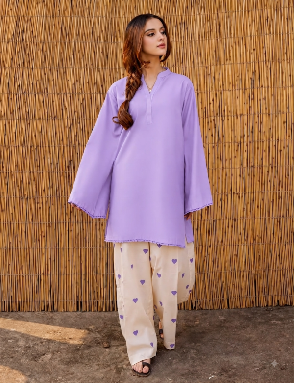 Embroidered Lawn Co-Ord Set – 2 Piece Stitched Suit