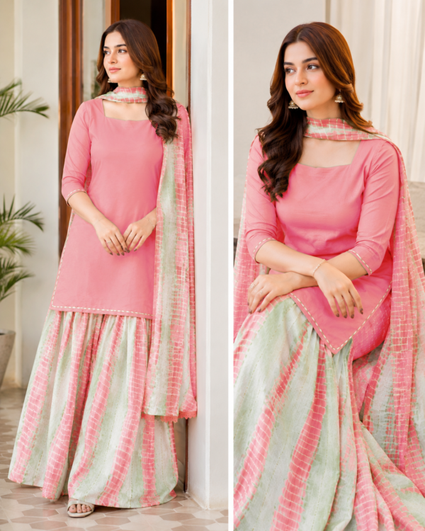 Vibrant Digital Printed 3PC Linen Suit